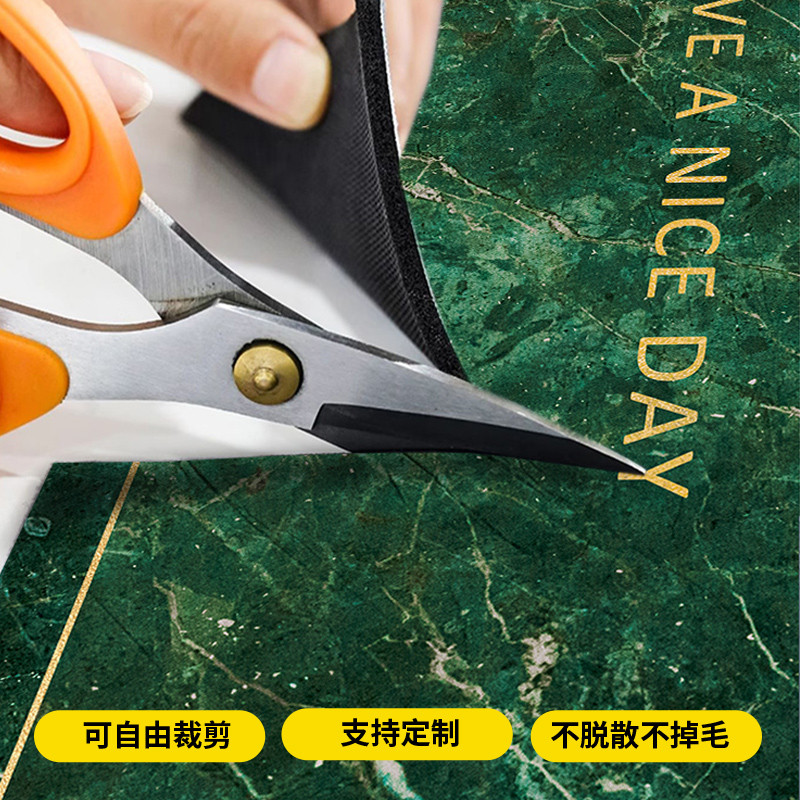厨房地垫2025新款防滑防油可擦免洗垫子门口L型吸水耐脏专用地毯