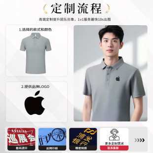 印l 极速工作服polo衫 定制夏季 翻领短袖 T恤高端企业4S店员工文化衫