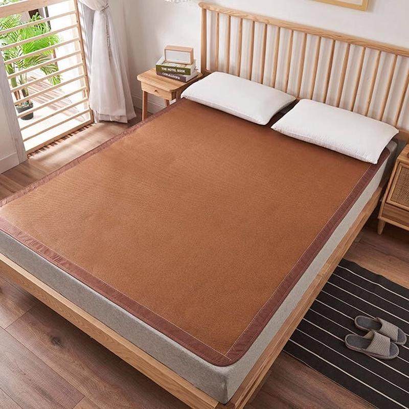 宿舍家用新款加厚冰丝藤席凉席可对折叠1.5米1.8米双人学生草席,床上用品,藤席,淘宝优惠券,粉丝福利购,淘宝优惠卷