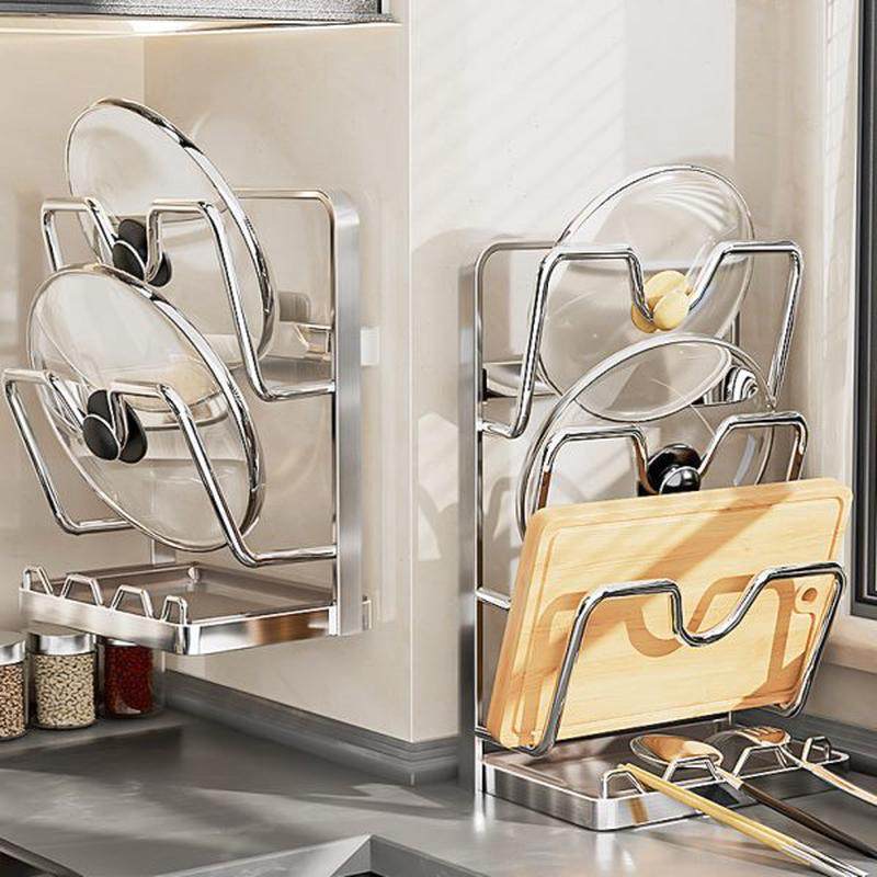 不锈钢厨房锅盖置物架免打孔锅铲勺筷子放置器砧菜板壁挂收纳神器,厨房/烹饪用具,锅盖架/锅盖收纳垫,淘宝优惠券,粉丝福利购,淘宝优惠卷