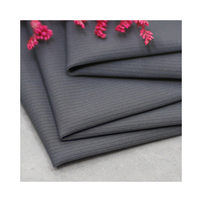 锦纶运动条纹坑面料透气凉感健身瑜伽服布料莱卡条拉架速干面料