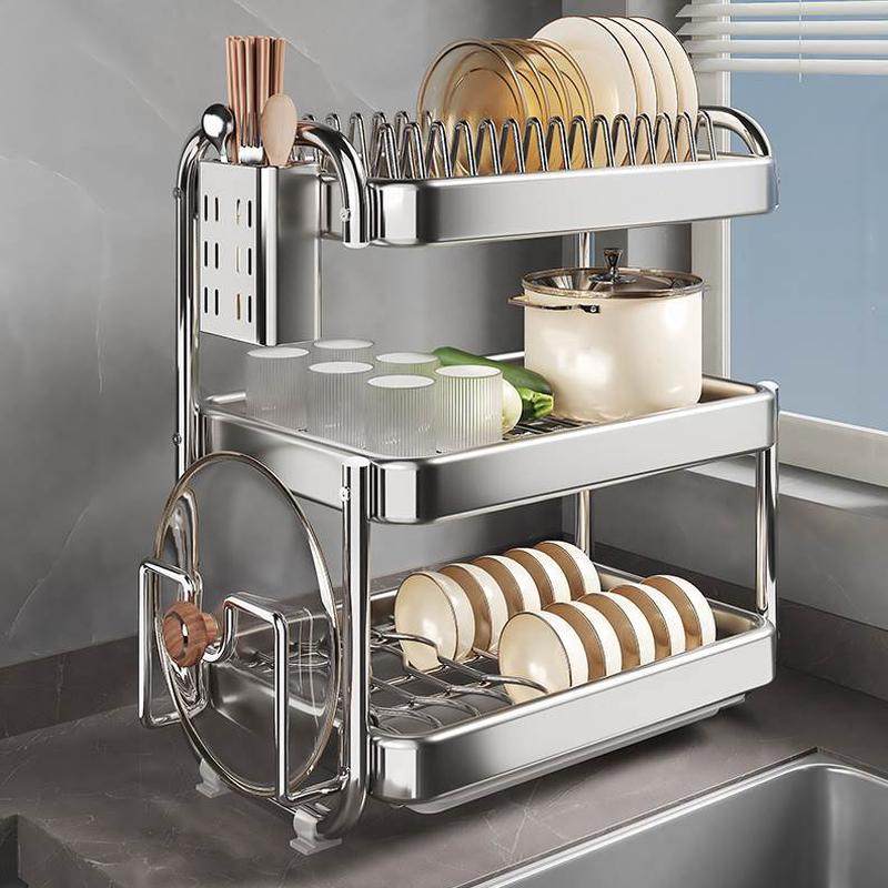 放碗架沥水架碗柜台面碗盘多功能碗筷收纳盒不锈钢厨房置物架碗碟,厨房/烹饪用具,碗架,淘宝优惠券,粉丝福利购,淘宝优惠卷