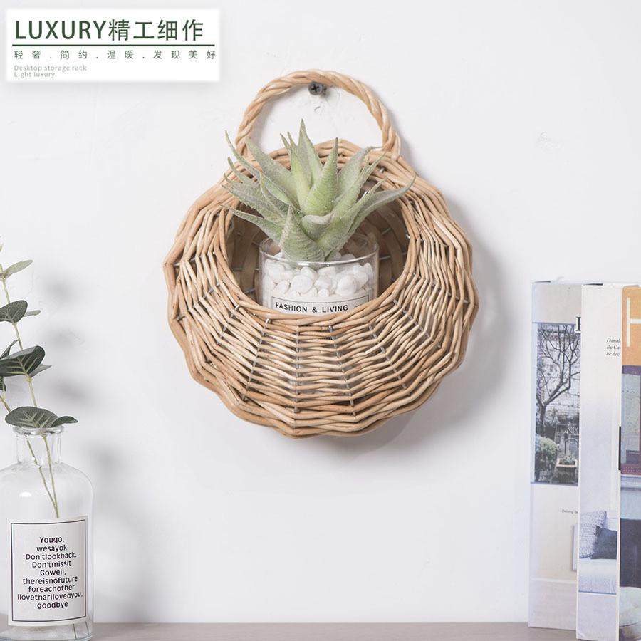 藤编花篮柳编壁挂花盆创意手工编织悬挂花篮收纳篮多肉墙挂式花盆,鲜花速递/花卉仿真/绿植园艺,花盆,淘宝优惠券,粉丝福利购,淘宝优惠卷