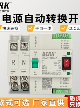 双电源自动转换开关PC隔离型家用220V毫秒级切换不断电开关2P100A