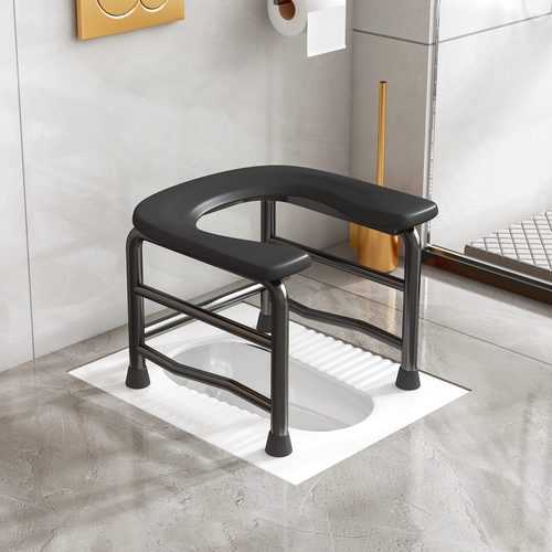 可移动承重强U形加宽面板坐便椅