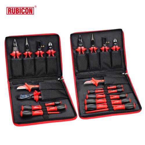 日本正品罗宾汉Rubicon电工绝缘剪钳螺丝批工具套装包REV-10/14件