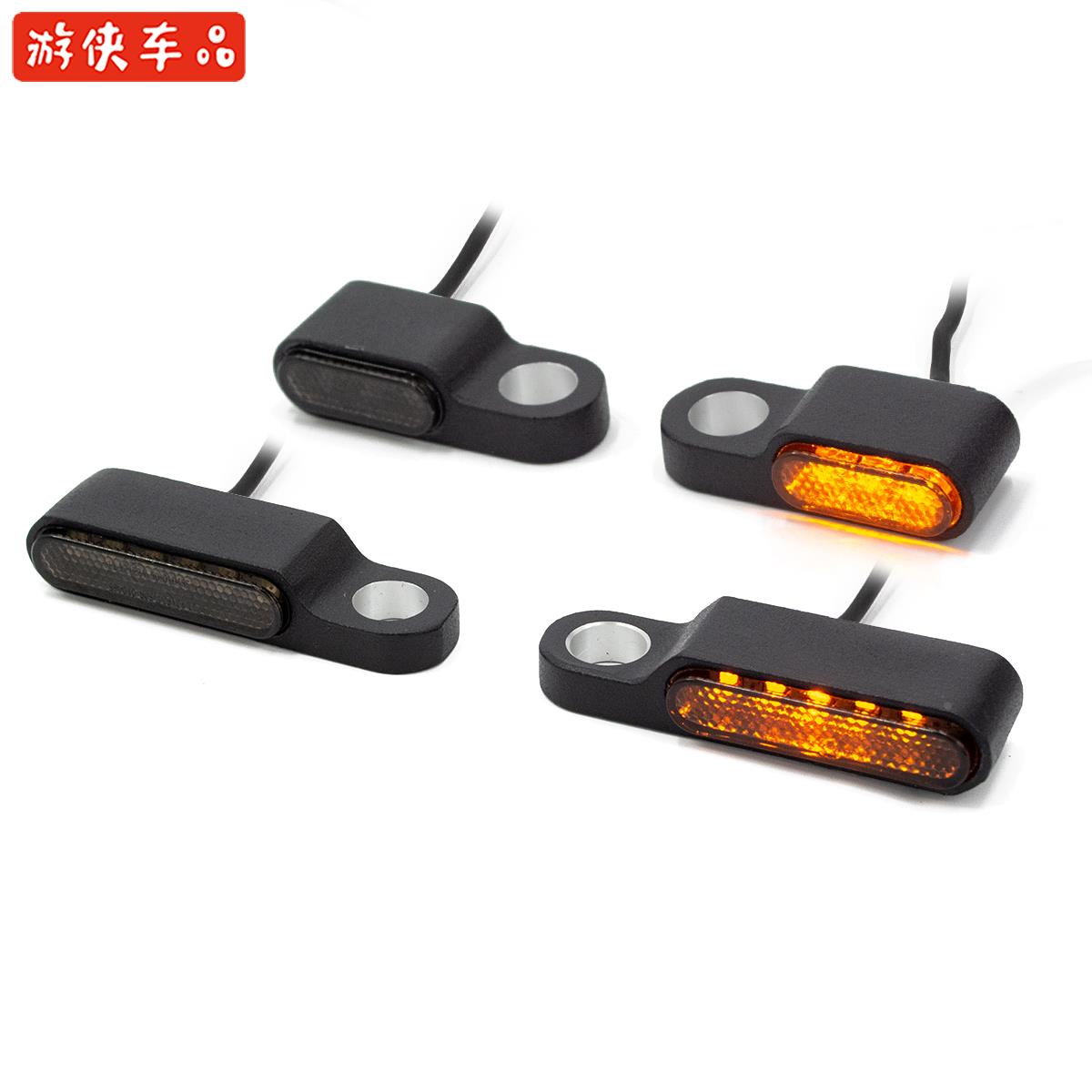 本田CM300骁胜GV300s改装后视镜堵头转向灯LED流水龙头车把信号灯