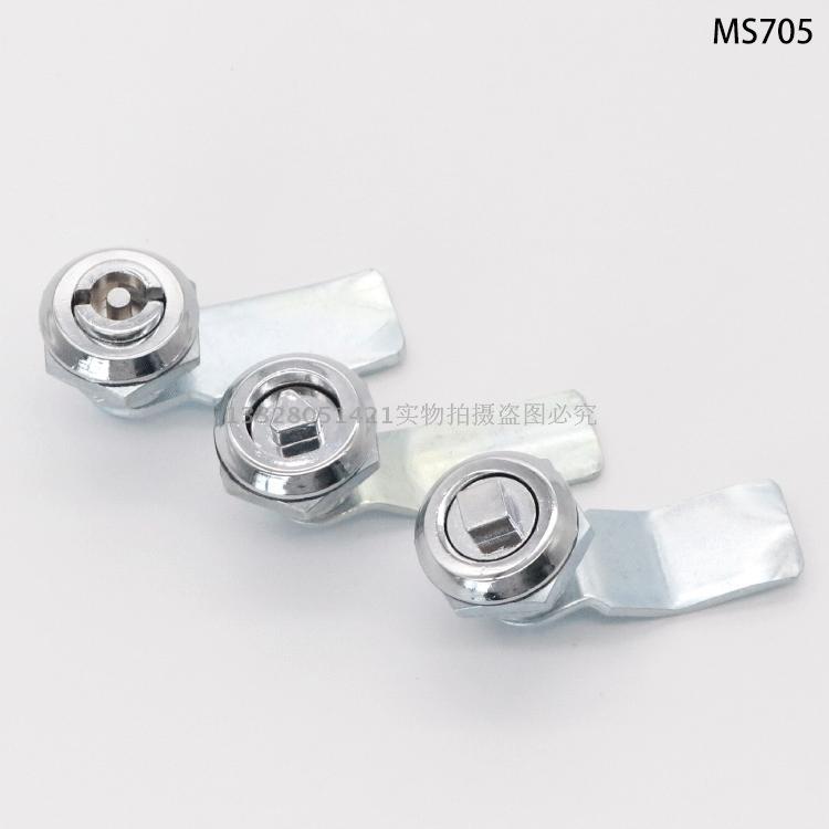 海坦MS705三角锁转舌锁 MS406一字锁垃圾箱锁不锈钢锁 配电柜锁