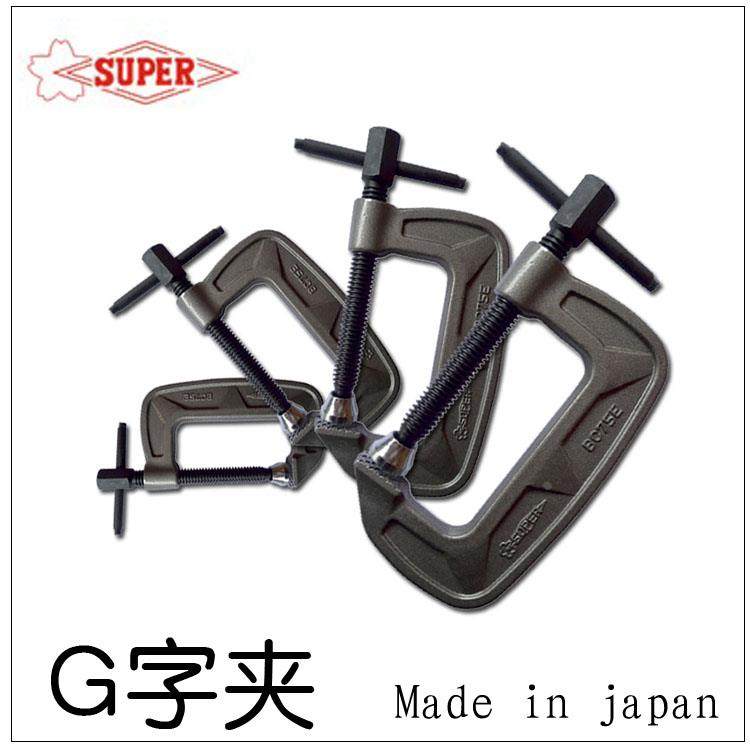 日本世霸SUPER 强力型G字夹2寸-12寸G型固定夹子木工夹BC50-300E