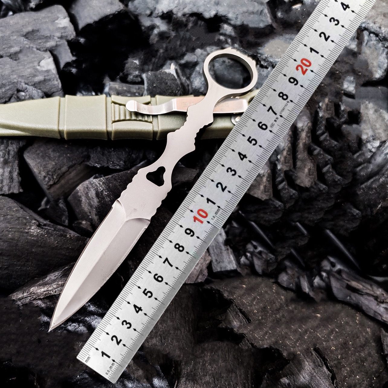 蝴蝶176户外小直复刻水果刀具防身冷兵器野外求生随身直刀收藏EDC