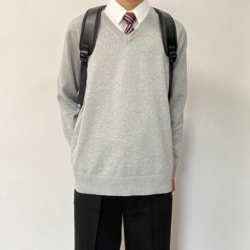 原创dk日系制服男套头针织衫