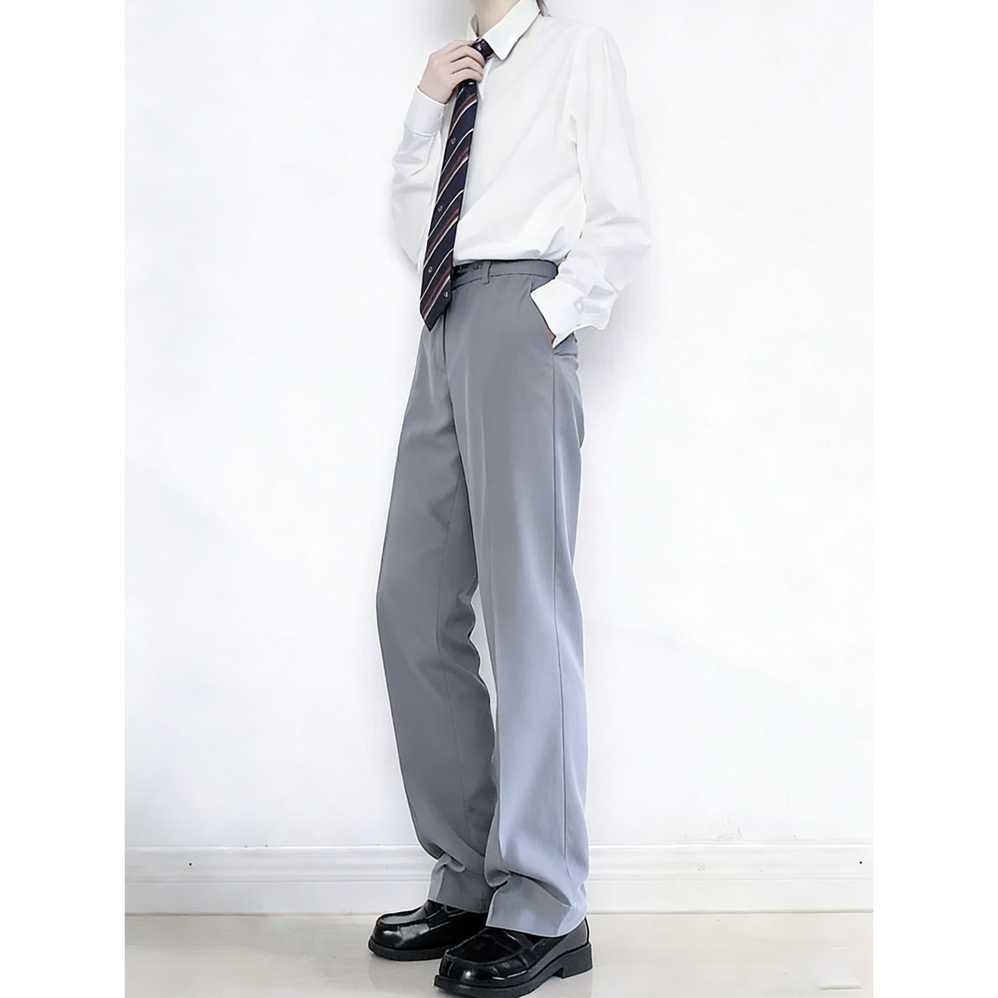 dkjk制服男女学院风直筒西裤青年
