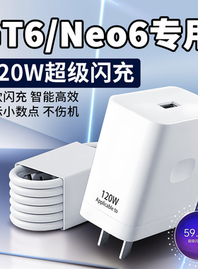 适用真我GT6充电器120W超级闪充真我GTNeo6充电头Realme gt6闪充头gtneo6快充头12A数据线120W充电套装2原装