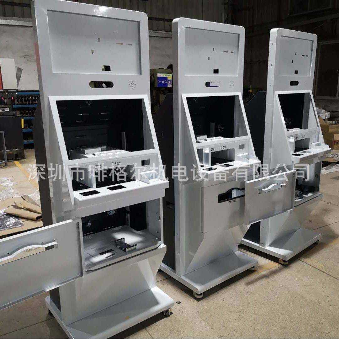 深圳钣金加工双屏机柜双屏广告机外壳查询自助机钣金厂