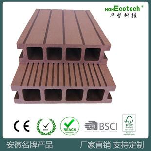 木塑WPC地板一代方孔140*35环保塑木材料园林室外装修板防腐木材