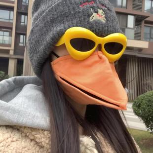 乌鸦口罩创意搞怪乌鸫嘴型面罩立体鸟嘴冬季保暖防寒透气面罩送礼