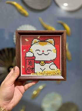 带木框钻石画2025新款福字喜新手DIY钻石贴十字绣中国风祝福钻石
