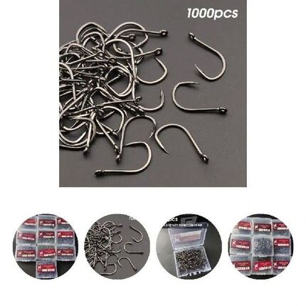 Silver Color 1000Pcs Professional Useful Durable Fishhooks