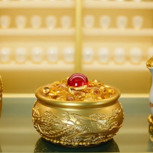 纯铜香炉檀香线香立式 上香炉家用招财摆件聚宝盆神台开业礼品铜炉