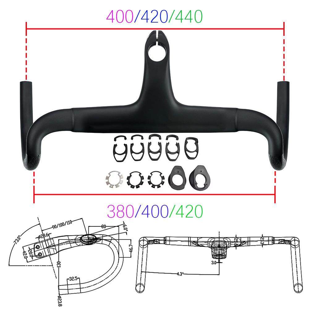 新款BALUGOE全内走线碳纤维自行车把手公路自行车一体弯把