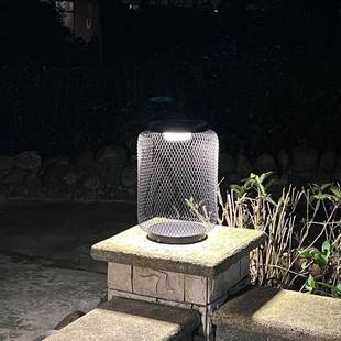 圆形太阳能柱头灯围墙大门柱子灯户外防水欧式园林庭院别墅门柱灯