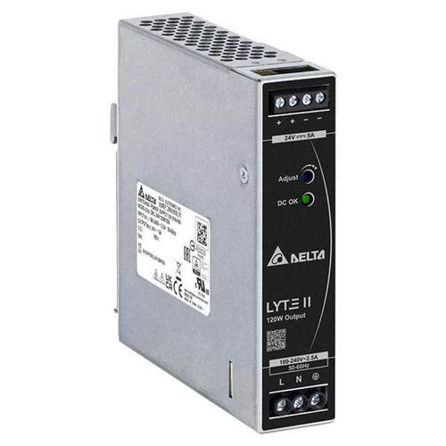 DRF-24V120W1GBA台达导轨开关电源24V5A120W原装直流稳压导轨电源