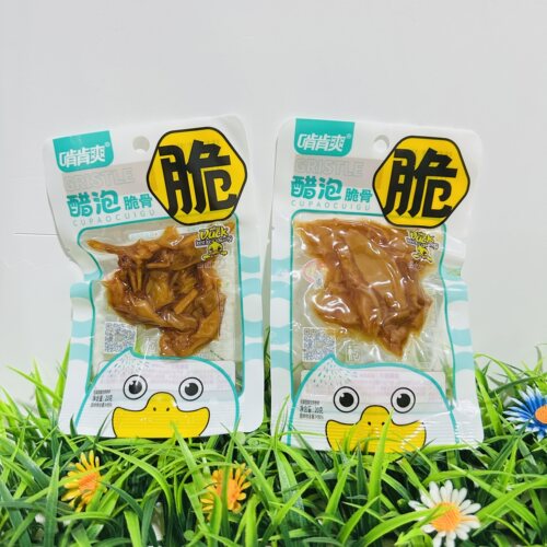 【严选】啃肯爽鸭脆骨三角骨山椒泡椒脆骨醋泡脆骨即食休闲辣味解