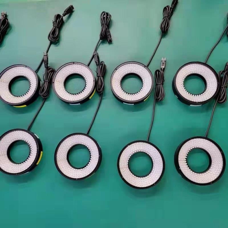 显微镜LED环形光源螺丝卡扣内径28MM金属可调节机器视觉环形光源