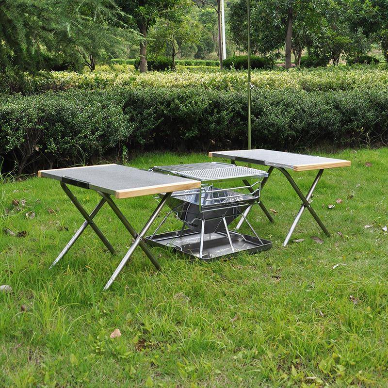 Campingmoon柯曼便携小钢桌T-370户外便携收纳泡茶野餐烧烤露营料