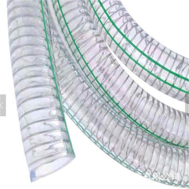 PVC透明加厚钢丝管收取输送管道耐压大抗老化真空耐磨钢丝软管