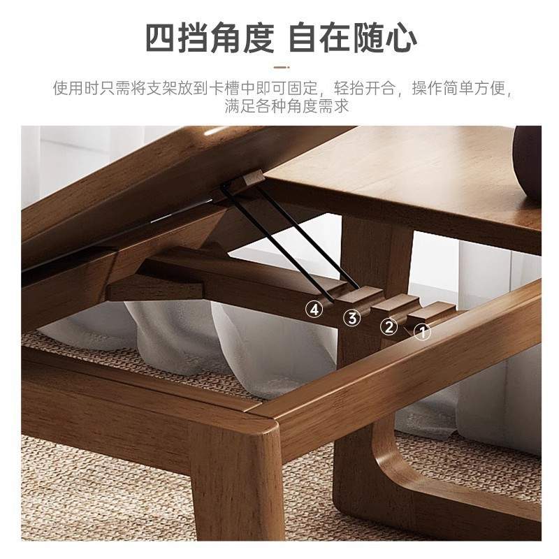 可折叠飘窗茶几客厅家用小户型实木小桌子茶桌简约现代卧室小矮桌