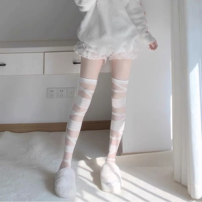 绑带丝袜白色纯欲罗莉塔