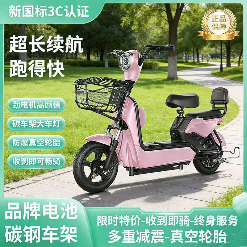 新国标电动车电动自行车锂电池双人代步车亲子学生代步车小电驴