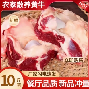 内蒙古新鲜现杀牛窝骨带肉黄牛牛骨头牛大骨牛窝骨筋牛肉10斤商用