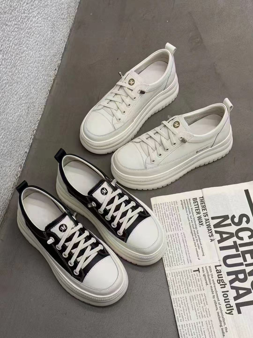 S路花语断码特价厚底增高小白鞋女百搭休闲运动超轻板鞋50-621