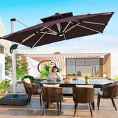 树忆户外伞遮阳伞庭院伞别墅花园大太阳伞四方摆摊雨棚室外罗马伞