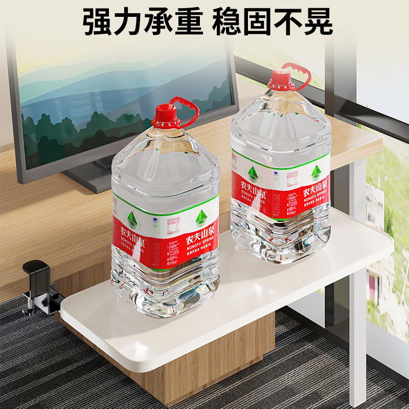 免打孔键盘托架办公桌电脑鼠标收纳架子免安装桌面滑轨夹桌下支架