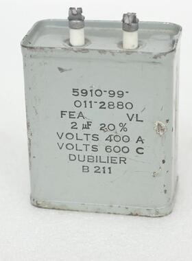 英国大地DUBILIER下机STAIC 2UF 600V 500V油浸胆机发烧电容