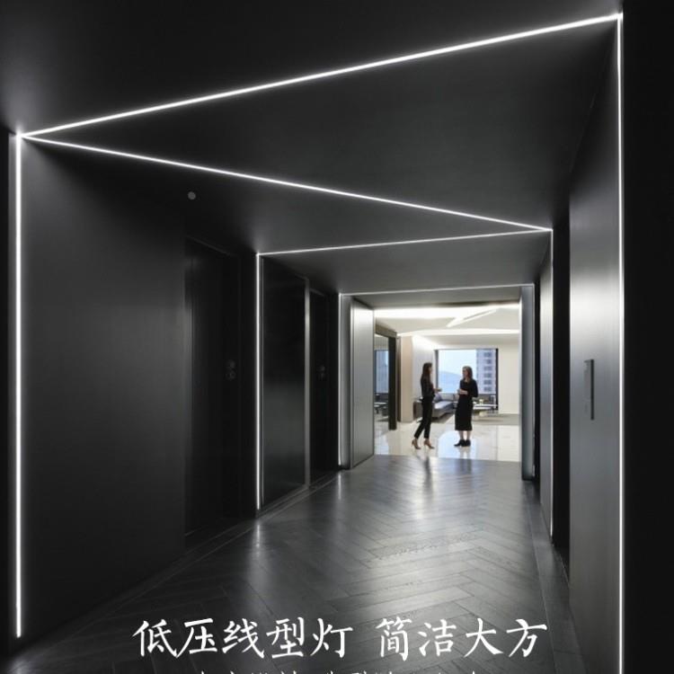 led线形灯槽铝合金u型线性灯铝槽灯带槽暗装卡槽明装嵌入式线条灯