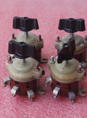 库存军工70年代KZ10-3D 10A.250V波段开关无限转开关仪器旋钮开关