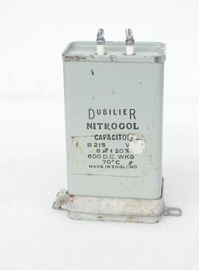 英国大地DUBILIER下机8UF 600V 200V油浸胆机发烧电容