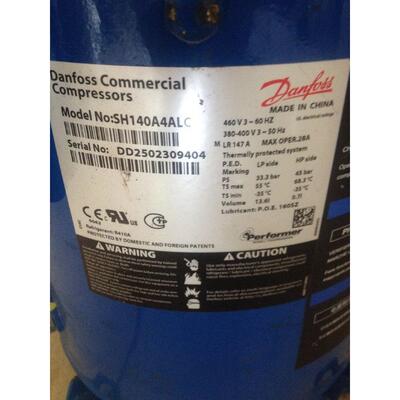 SH120A4ALC/ALB SH140A4ALC丹佛斯中央空调压缩机 R410A