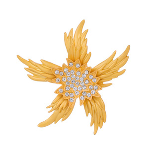 中古轻奢创意火焰海星胸针高档小众精致时尚 服饰胸花 别针经典 西装