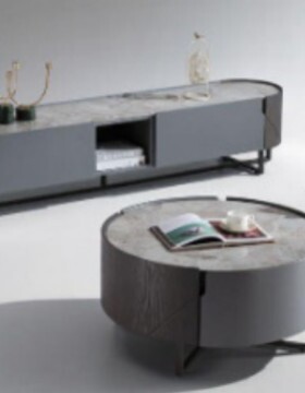 3159-759天然大理石茶几电视柜现代简约风地柜成套家具烤漆家用小