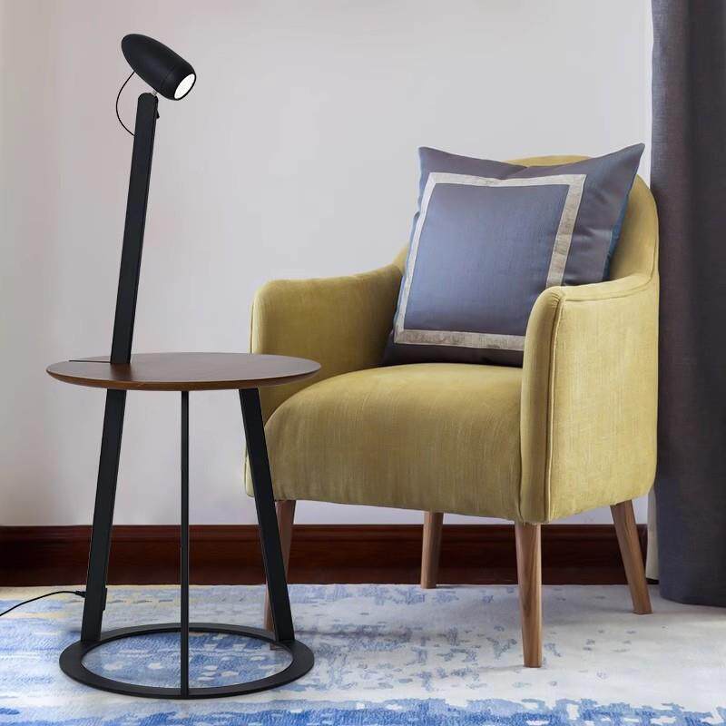 现代简约客厅边桌茶几落地灯卧室床头置物架立式灯北欧简约家用灯