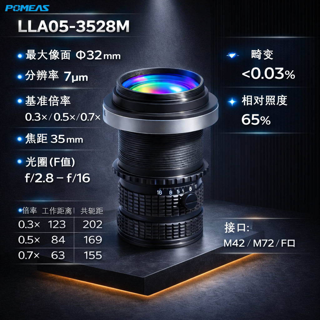 Pomeas线扫工业镜头35mmF接口