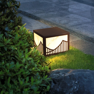 新中式柱头灯太阳能围墙灯大门灯户外防水柱灯花园别墅庭院门柱灯