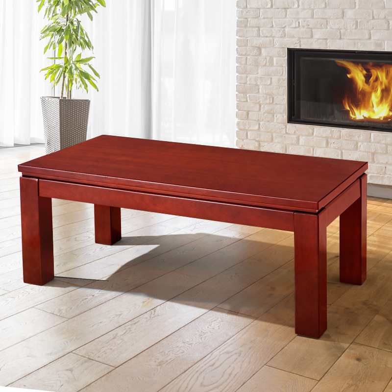 2026办公室茶几简约现代木质小户型客厅家用沙发边几红胡桃会客厅