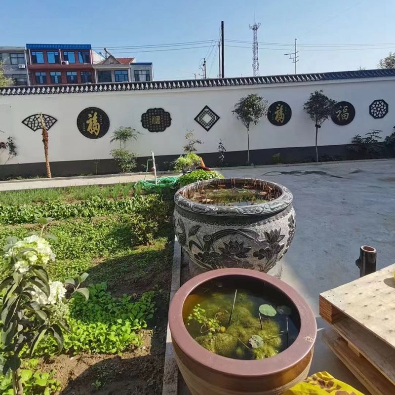 树脂透窗大全新中式仿古假窗花塑料墙面装饰复古风农村小庭院挂件