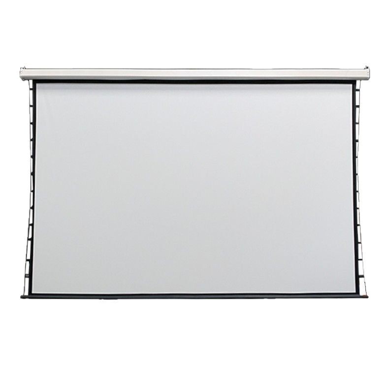 200寸大尺寸高清电动升降软白拉线舞台投影幕布展厅玻纤透声纱幕